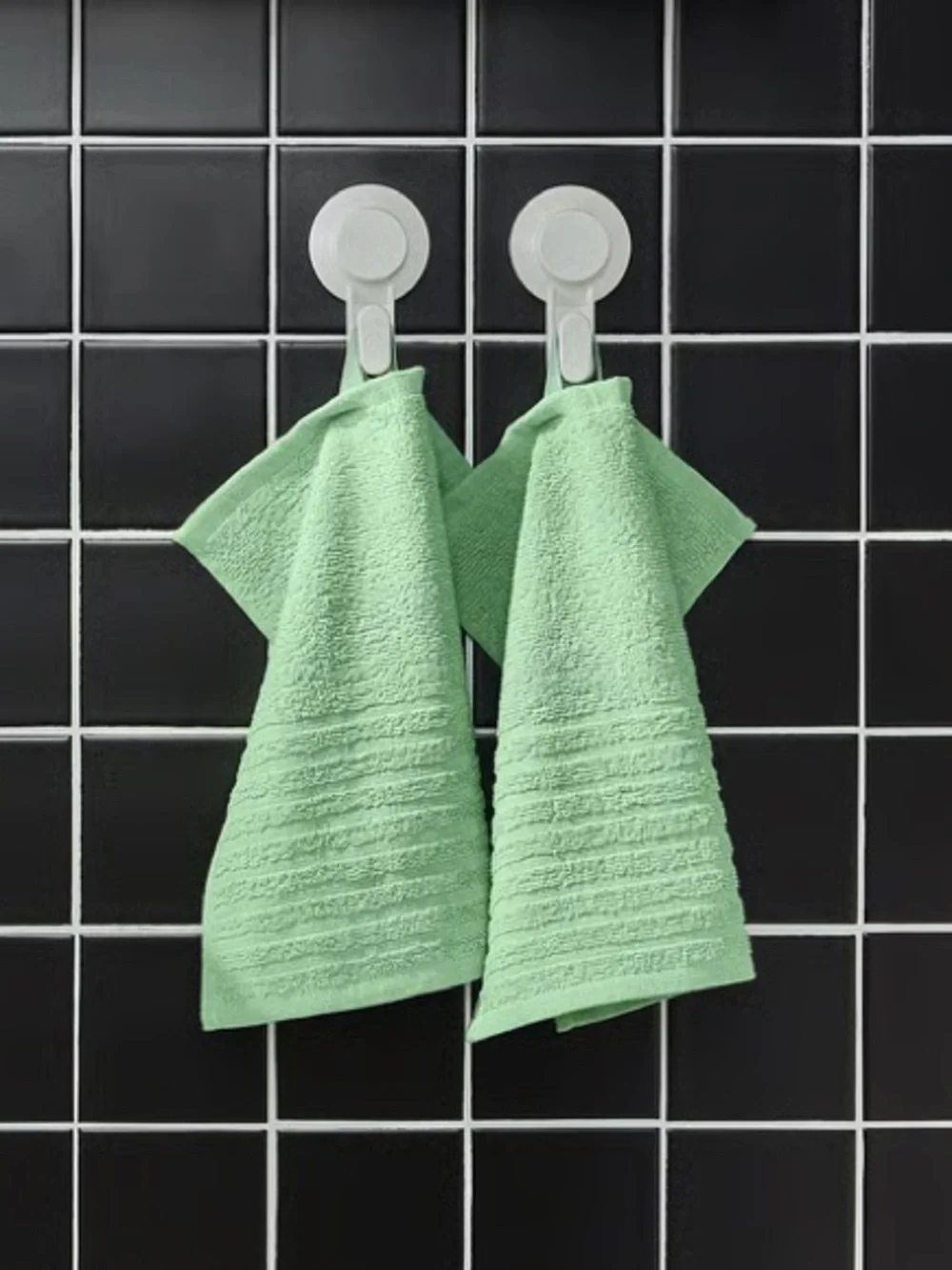 VÅGSJÖN Set of 16 Washcloths - Green, Blue, Gray and Beige